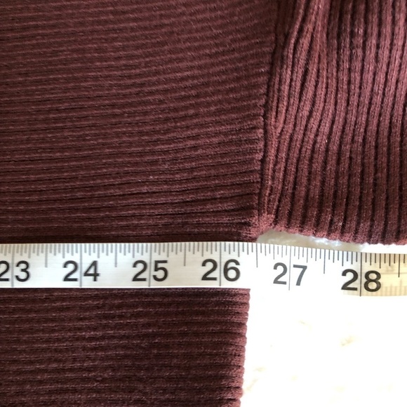 Modern Citizen Sweater The Lou Rib Knit Bell  Sleeve Deep Burgundy Size 3X - Picture 7 of 13